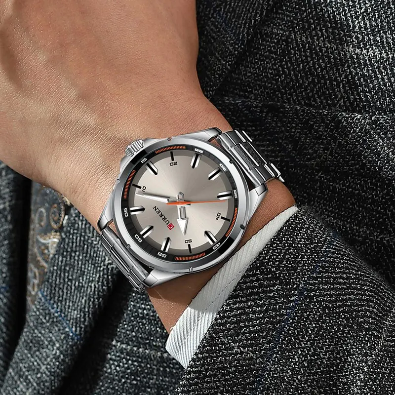 Curren Most Luxurious Grey Dial Men’s Watch | 8320